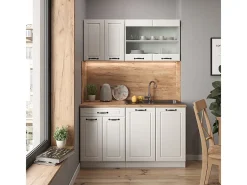 Vicco Móvel De Arrumação*Armário de cozinha para sótão inclinado casa de campo branca 60x46x81.6 r-line Branco sujo