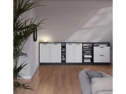 Armário de cozinha para sótão inclinado casa de campo branca 60x46x81.6 r-line^Vicco Outlet