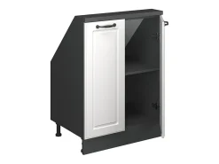 Armário de cozinha para sótão inclinado casa de campo branca 60x46x81.6 r-line^Vicco Outlet