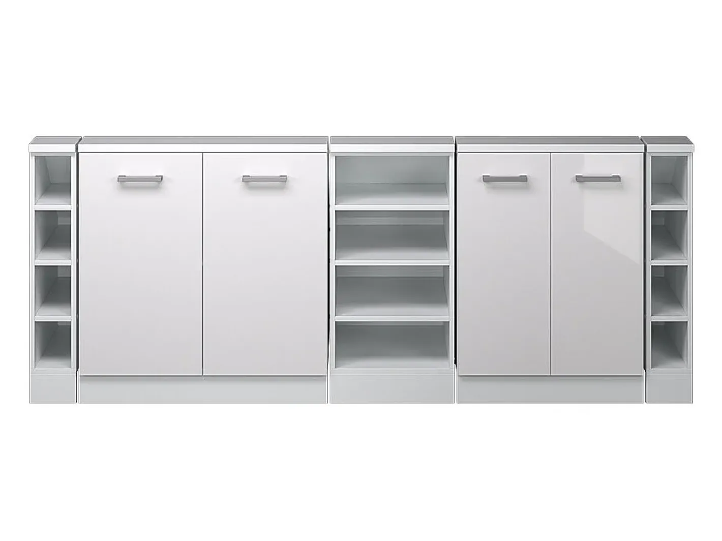 Armário de cozinha para sótão inclinado alto brilho 210x46x81.6 r-line*Vicco Best