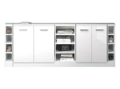 Armário de cozinha para sótão inclinado alto brilho 210x46x81.6 r-line*Vicco Best