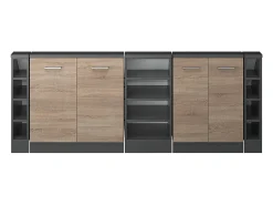 Armário de cozinha para sótão inclinado sonoma 210x46x81.6 r-line*Vicco Discount