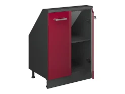 Armário de cozinha para sótão inclinado alto brilho 60x46x81.6 r-line*Vicco Best