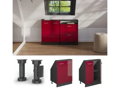 Armário de cozinha para sótão inclinado alto brilho 60x46x81.6 r-line*Vicco Best