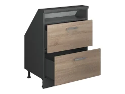 Vicco Móvel De Arrumação*Armário de cozinha para sótão inclinado sonoma 60x46x81.6 r-line Natural claro