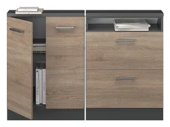 Armário de cozinha para sótão inclinado sonoma 120x46x81.6 r-line^Vicco Outlet