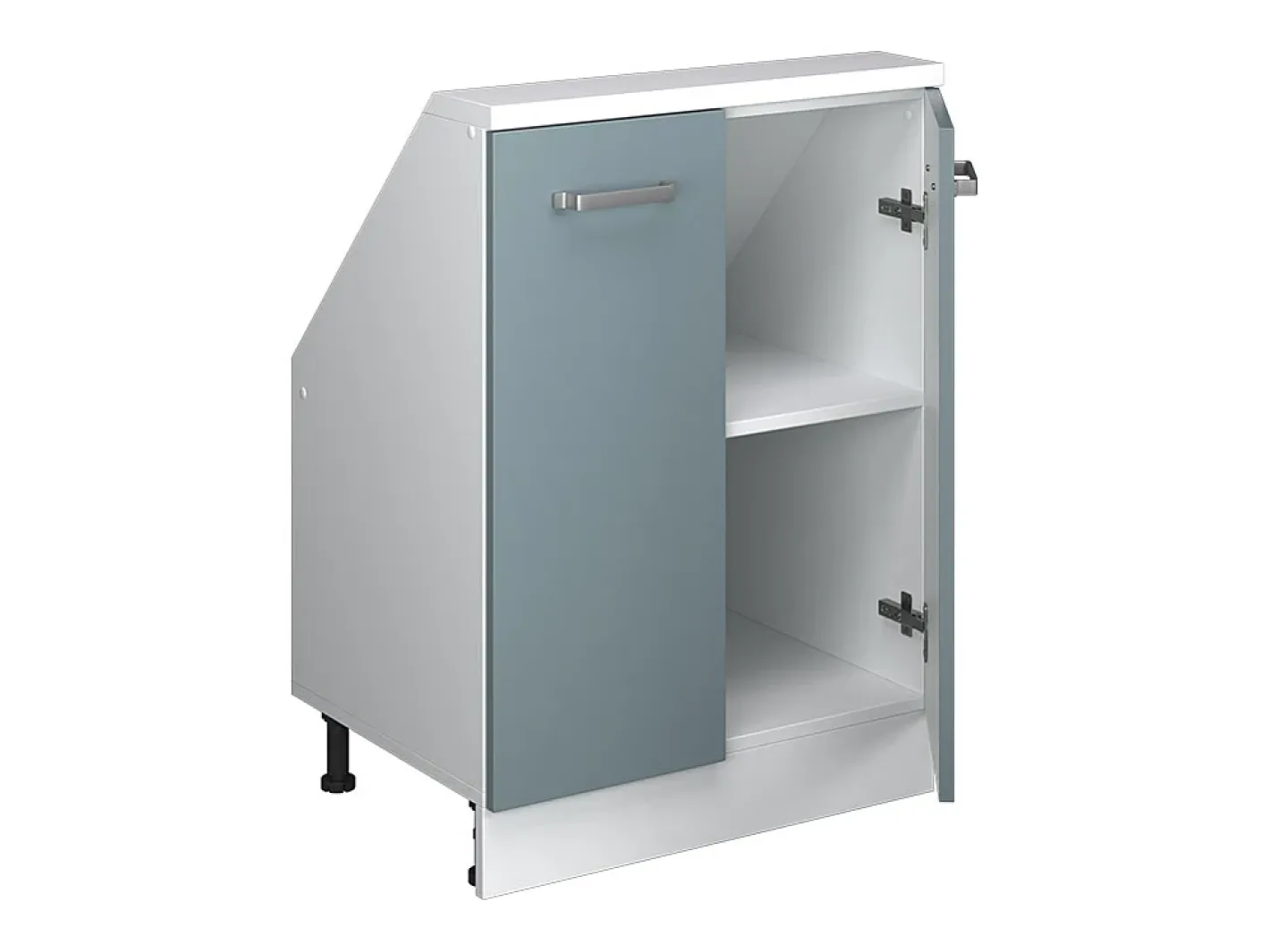Armário de cozinha para sótão inclinado -cinza 60x46x81.6 r-line^Vicco Hot