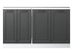 Armário de cozinha para sótão inclinado casa de campo antracite 140x46x81.6 r-line*Vicco Best