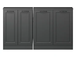 Armário de cozinha para sótão inclinado casa de campo antracite 140x46x81.6 r-line*Vicco Best