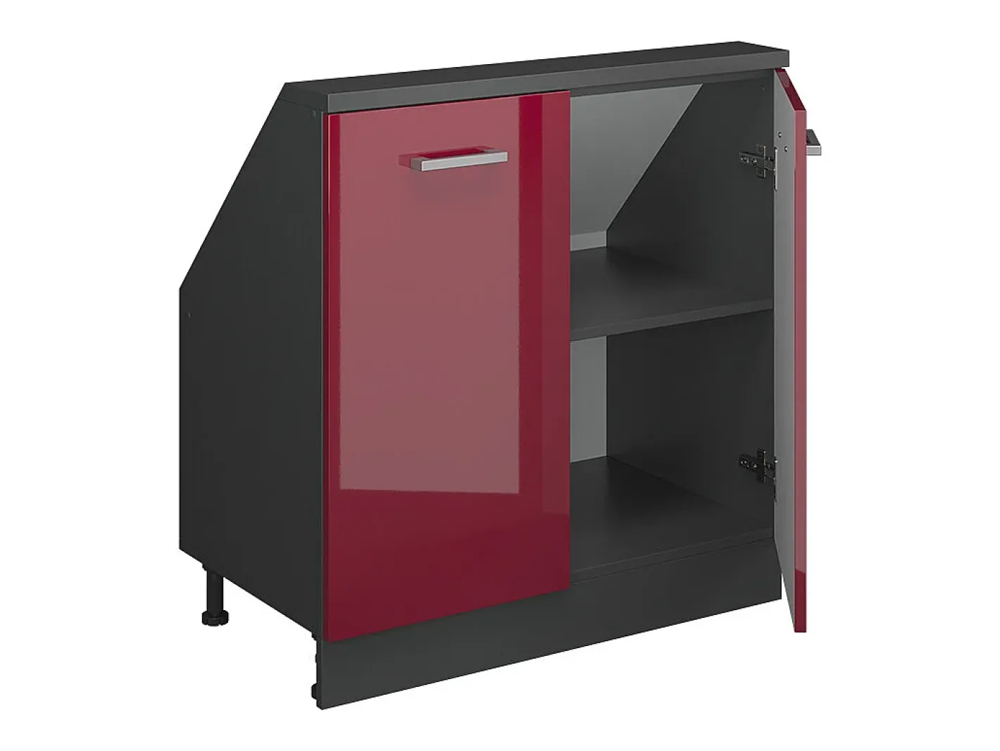 Armário de cozinha para sótão inclinado alto brilho 80x46x81.6 r-line*Vicco Clearance