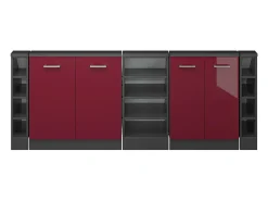 Armário de cozinha para sótão inclinado alto brilho 210x46x81.6 r-line*Vicco Sale