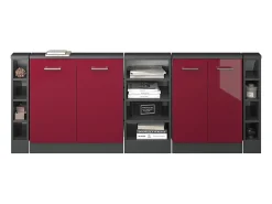 Armário de cozinha para sótão inclinado alto brilho 210x46x81.6 r-line*Vicco Sale