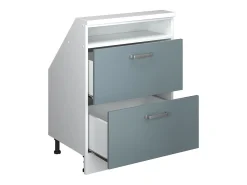 Vicco Móvel De Arrumação*Armário de cozinha para sótão inclinado -cinza 60x46x81.6 r-line Azul