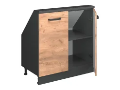 Armário de cozinha para sótão inclinado carvalho goldkraft 80x46x81.6 r-line*Vicco Online