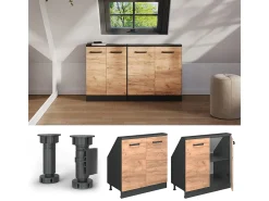 Armário de cozinha para sótão inclinado carvalho goldkraft 80x46x81.6 r-line*Vicco Online