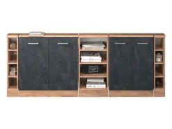 Armário de cozinha para sótão inclinado concreto 210x46x81.6 r-line^Vicco Discount