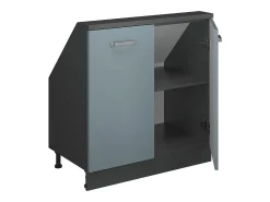 Armário de cozinha para sótão inclinado -cinza 80x46x81.6 r-line*Vicco Discount