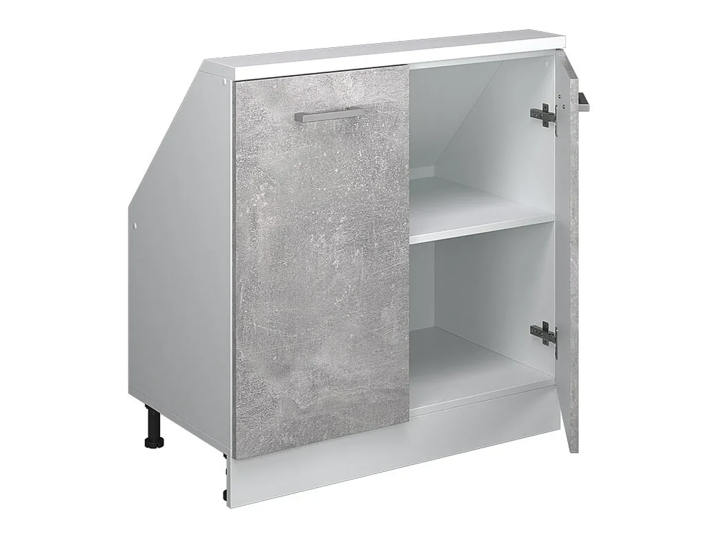Armário de cozinha para sótão inclinado betão 80x46x81.6 r-line*Vicco