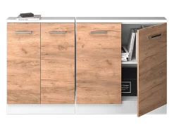 Armário de cozinha para sótão inclinado carvalho goldkraft 140x46x81.6 r-line^Vicco Best