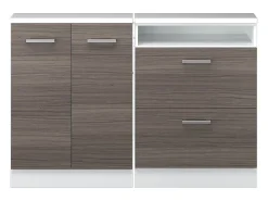 Armário de cozinha para sótão inclinado cinza nobre 120x46x81.6 r-line^Vicco Clearance