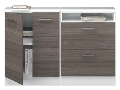Armário de cozinha para sótão inclinado cinza nobre 120x46x81.6 r-line^Vicco Clearance