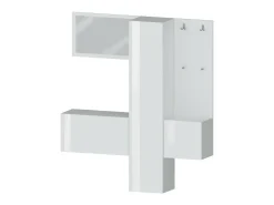 Armário de entrada Dcrescenz, Armário multifuncional com 3 portas, Cabide de parede com espelho, 170x35h190 cm,^Dmora Hot
