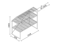 Armário de metal |armário aberto | walk-in |prateleira inclinada | dimensões aprox. L. 100 x A. 100 x P. 50 cm - Disal (Branco)^VCM Outlet
