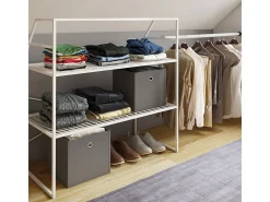 Armário de metal |armário aberto | walk-in |prateleira inclinada | dimensões aprox. L. 100 x A. 100 x P. 50 cm - Disal (Branco)^VCM Outlet