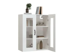 vidaxl Prateleira*Armário de parede suspenso 69,5x34x90 cm Branco