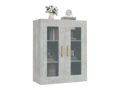 vidaxl Prateleira*Armário de parede suspenso 69,5x34x90 cm cimento Cinzento
