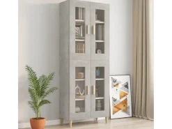 vidaxl Prateleira*Armário de parede suspenso 69,5x34x90 cm cimento Cinzento