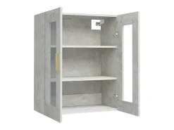 vidaxl Prateleira*Armário de parede suspenso 69,5x34x90 cm cimento Cinzento