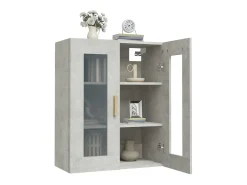 vidaxl Prateleira*Armário de parede suspenso 69,5x34x90 cm cimento Cinzento