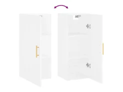 vidaxl Prateleira*Armário de parede 34,5x34x90 cm Branco