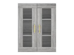 vidaxl Prateleira*Armário de parede 69,5x34x90 cm sonoma Cinzento