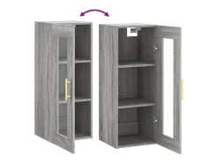 vidaxl Prateleira*Armário de parede 34,5x34x90 cm sonoma Cinzento
