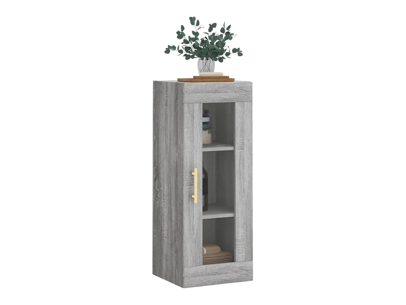 vidaxl Prateleira*Armário de parede 34,5x34x90 cm sonoma Cinzento