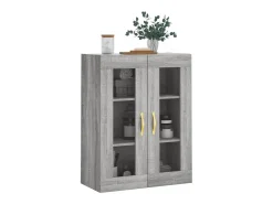 vidaxl Prateleira*Armário de parede 69,5x34x90 cm sonoma Cinzento