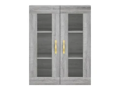 vidaxl Prateleira*Armário de parede 69,5x34x90 cm sonoma Cinzento