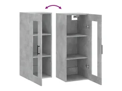 vidaxl Prateleira*Armário de parede 34,5x34x90 cm cimento Cinzento