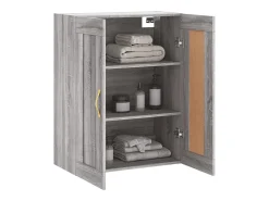 vidaxl Prateleira*Armário de parede 69,5x34x90 cm deriv. madeira sonoma Cinzento