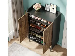 Armário de sapatos com portas, armário de armazenamento de sapatos de 7 andares com prateleiras ajustáveis^Tribesigns Online