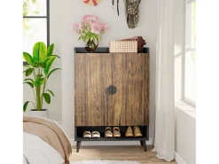 Armário de sapatos com portas, armário de armazenamento de sapatos de 7 andares com prateleiras ajustáveis^Tribesigns Online
