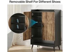 Armário de sapatos com portas, armário de armazenamento de sapatos de 7 andares com prateleiras ajustáveis^Tribesigns Online