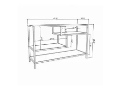 Armário de TV Dplizzar, Aparador de sala, ArmárioBaixo para TV, Base de parede equipada, 120x39h75 cm, Ouro e Branco^Dmora Discount