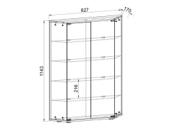 Armário em pé Cenila Branco A. 114 x L. 83 x P. 17 cm*VCM Outlet