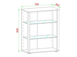 Armário em pé Glasol Branco A. 90 x L. 70 x P. 35 cm^VCM Outlet