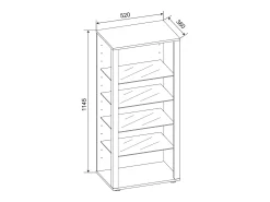 Armário em pé Glasol Prata A. 115 x L. 52 x P. 35 cm^VCM Online