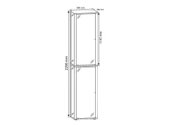 VCM Vitrina*Armário em pé Kavisa Branco A. 227 x L. 50 x P. 38 cm Multicor