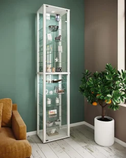 VCM Vitrina*Armário em pé Kavisa Branco A. 227 x L. 50 x P. 38 cm Multicor